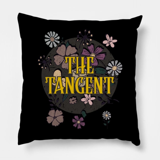 Aesthetic Tangent Proud Name Flowers Retro Styles Pillow by BilodeauBlue