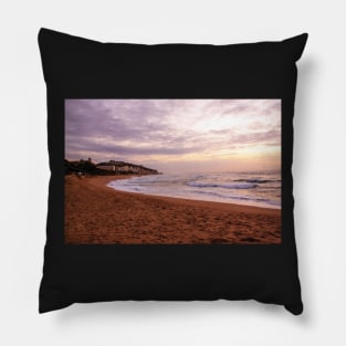 Beach sunrise in Durban South Africa Pillow