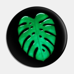 Monstera Leaf Glass Design Pin