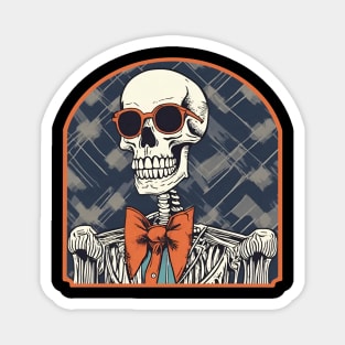 Preppy Skeleton Magnet