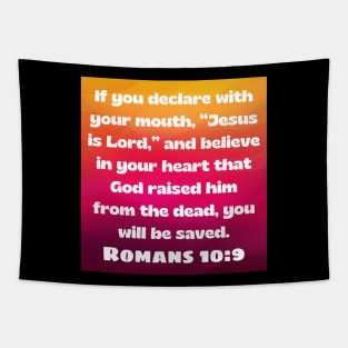 Bible Verse Romans 10:9 Tapestry