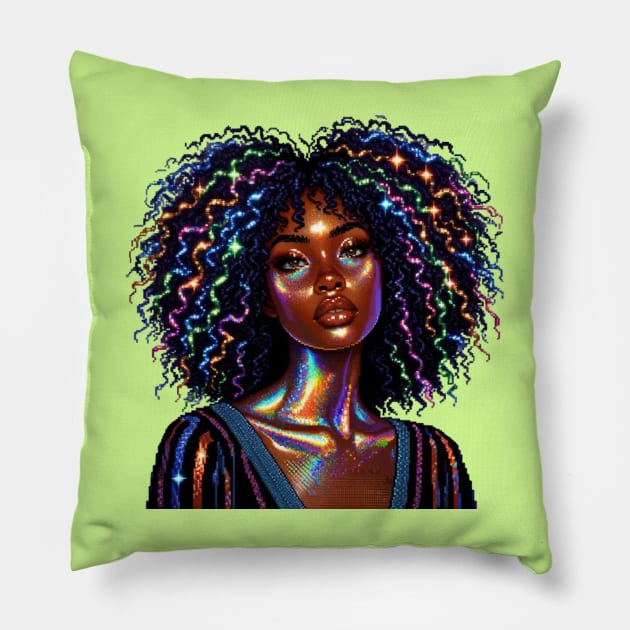 Cosmic Curls Pillow by FabintheLab