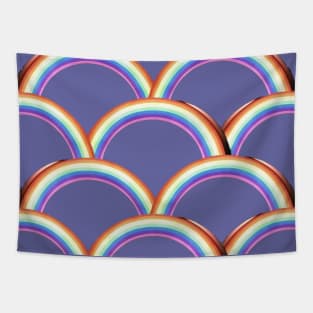 Rainbow Mermaid Scale Pattern Tapestry