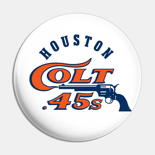 Houston Colt .45s Defunct Sports Logo Fan Art Tribute Pin by robotbasecamp