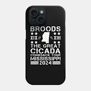 Great Cicada Comeback Tour Mississippi 2024 Cicada broods XIII and XIX in Mississippi Phone Case