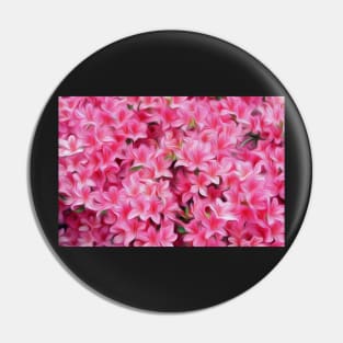 Pink Azalea or Rhodedendron bushes oil paint effect. Pin