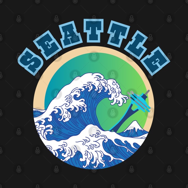 Seattle Great Wave Style by SwagOMart