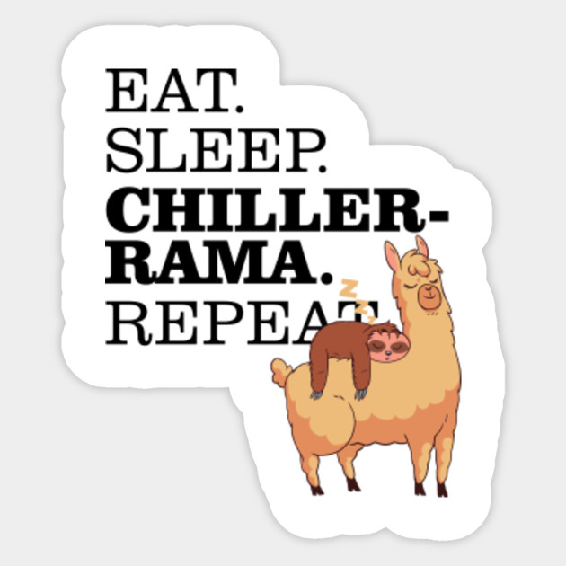 Chillerrama Funny Lama Sloth Chiller Shirt Chillerrama Sticker