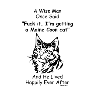 Funny Maine Coon cat Gift for Men T-Shirt