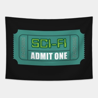 Sci-Fi Movie Ticket Tapestry