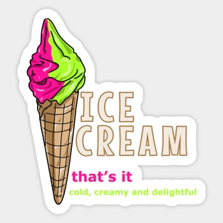 Scoop There It is Funny Ice Cream Sticker for Sale by OSJtshirt