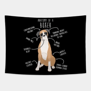 Boxer Dog Fawn Anatomy Tapestry