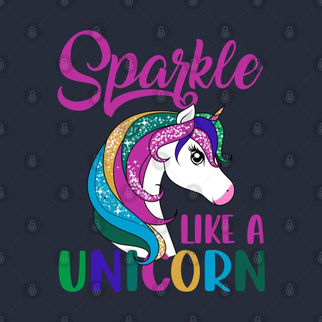 Sparkle like a Unicorn cute drawing colorful rainbow by SpaceWiz95