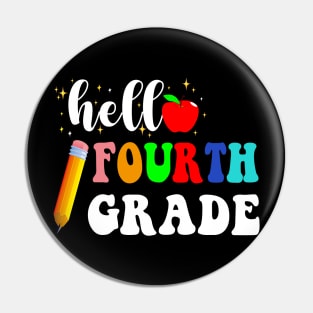 4th Grade Squad Fourth Teacher Student Team Back To School T-Shirt Pin