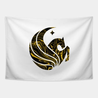 UCF Marble black and gold pegasus Tapestry