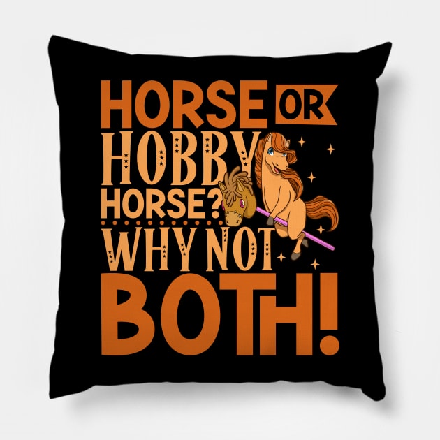 Horse and Hobby Horsing Pillow by Modern Medieval Design