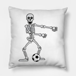 'Skeleton Flossing with Soccer Ball' Costume Halloween Pillow