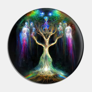 The Iridescent Tree of Life Pin