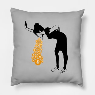 Sick of Bitcoin Pillow