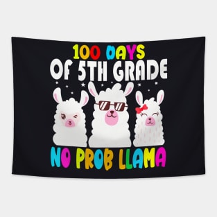 100Th Days Of 5Th Grade No Probllama Llama Teacher Tapestry