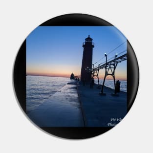 Grand Haven Lighthouse at Sunset Pin