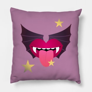 Vampire Kisses the Night Pillow