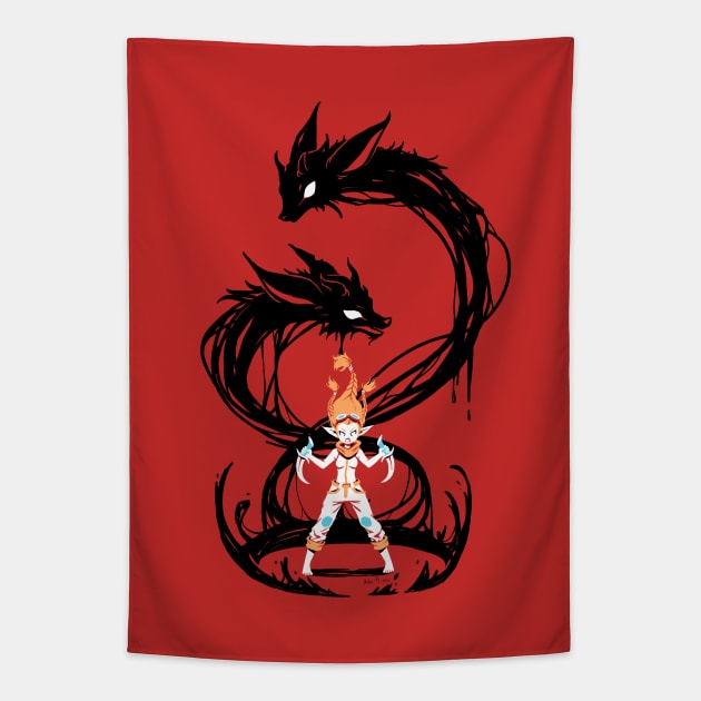 Fox Summoner Tapestry by Freeminds