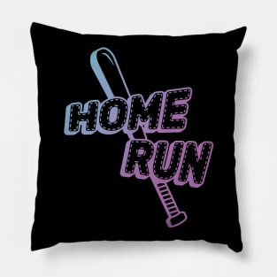 Home Run Baseball Neon Pillow