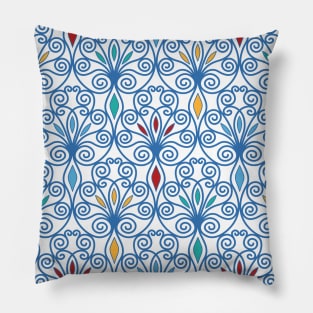 Victorian 2.0 Blue Pillow