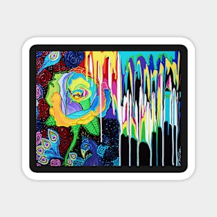 Rainbow Rose Magnet