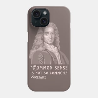 Voltaire Portrait And Quote Phone Case