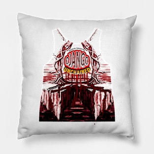 Quentin Tarantino Django unchained fan works graphic design by ironplatte Pillow