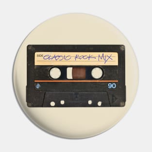 Classic Rock Mix Tape Pin