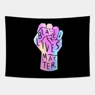 holographic black lives matter | power fist with quote (blm movement) Tapestry
