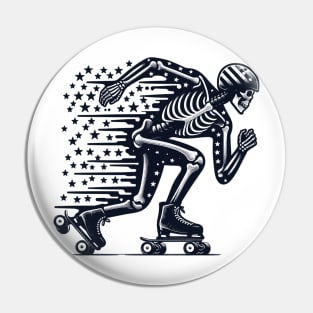 Skeleton Skater Pin