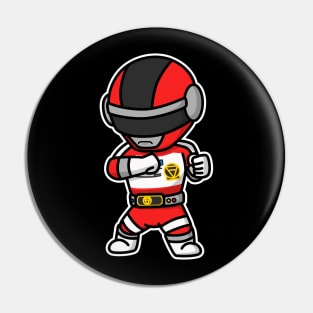 Red1 Biomen Super Sentai Chibi Style Kawaii Pin