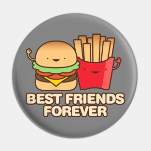 Hamburger Day Best Friends Forever Pin