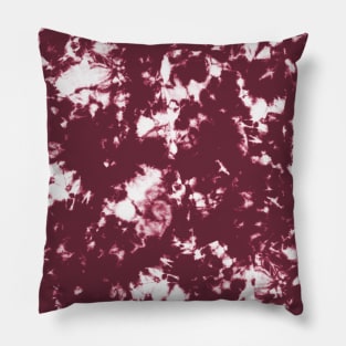 Red wine and white Storm - Tie-Dye Shibori Texture Pillow