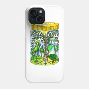 Treearium #2 - Happy little jar of trees Phone Case