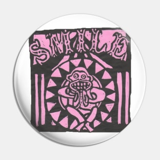 Pink Cheeky Monkey Smile Pin