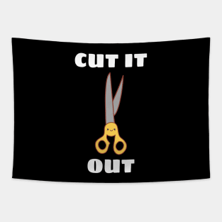 Cut It Out - Cute Scissor Pun Tapestry