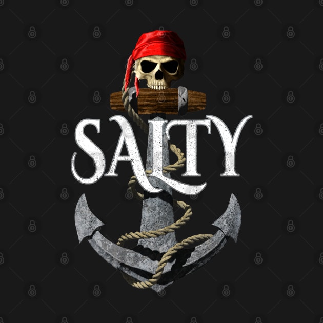 Salty Pirate Skull And Anchor by macdonaldcreativestudios