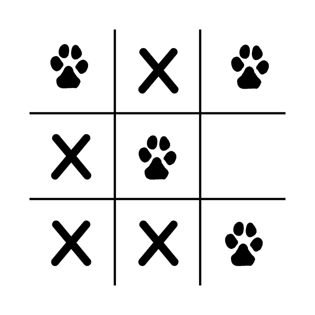 Tic Tac Toe with Paw by Dog Lovers Store