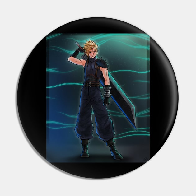 Cloud Strife Victory Pose Pin by azureaerrow