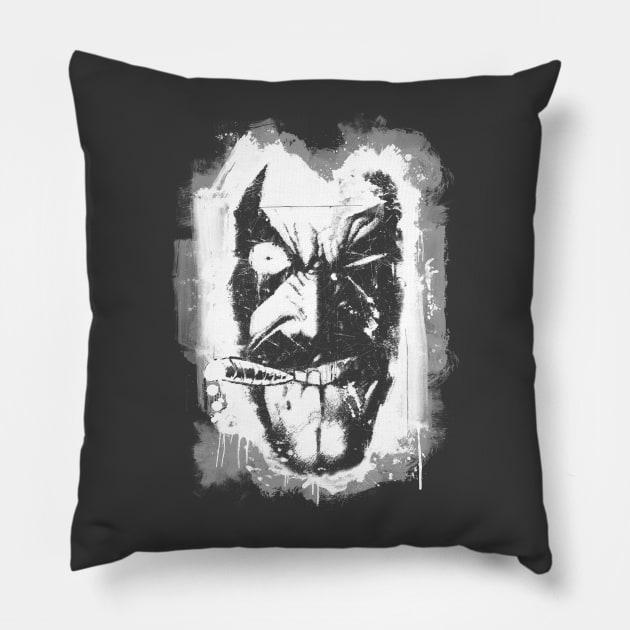 Lobo (w/ Grunge Background) Pillow by enfuego360