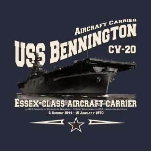 USS BENNINGTON CV-20 aircraft carrier veterans T-Shirt