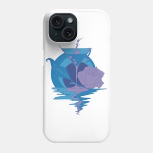 Mountain Blue Martini and Rose Phone Case