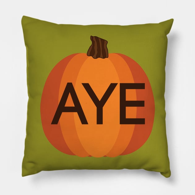 PRO SCOTTISH INDEPENDENCE AYE HALLOWEEN PUMPKIN Pillow by MacPean