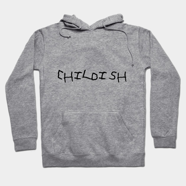 black and white childish hoodie