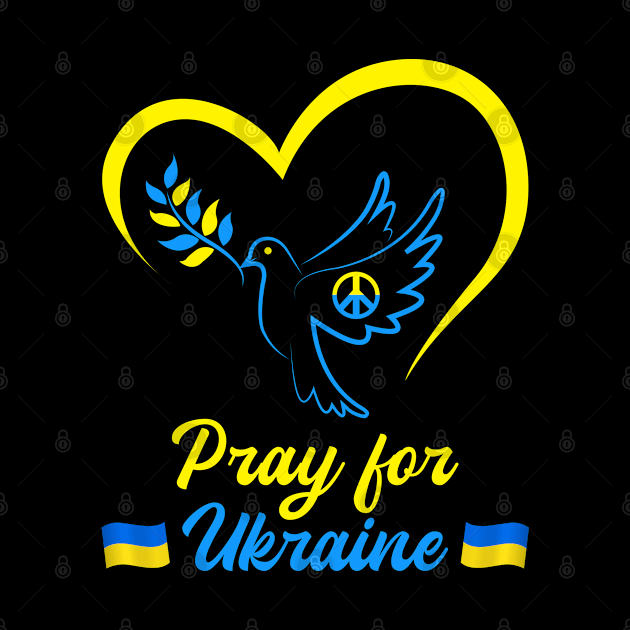 Pray For Ukraine Ukrainian Flag Support Ukraine by snnt